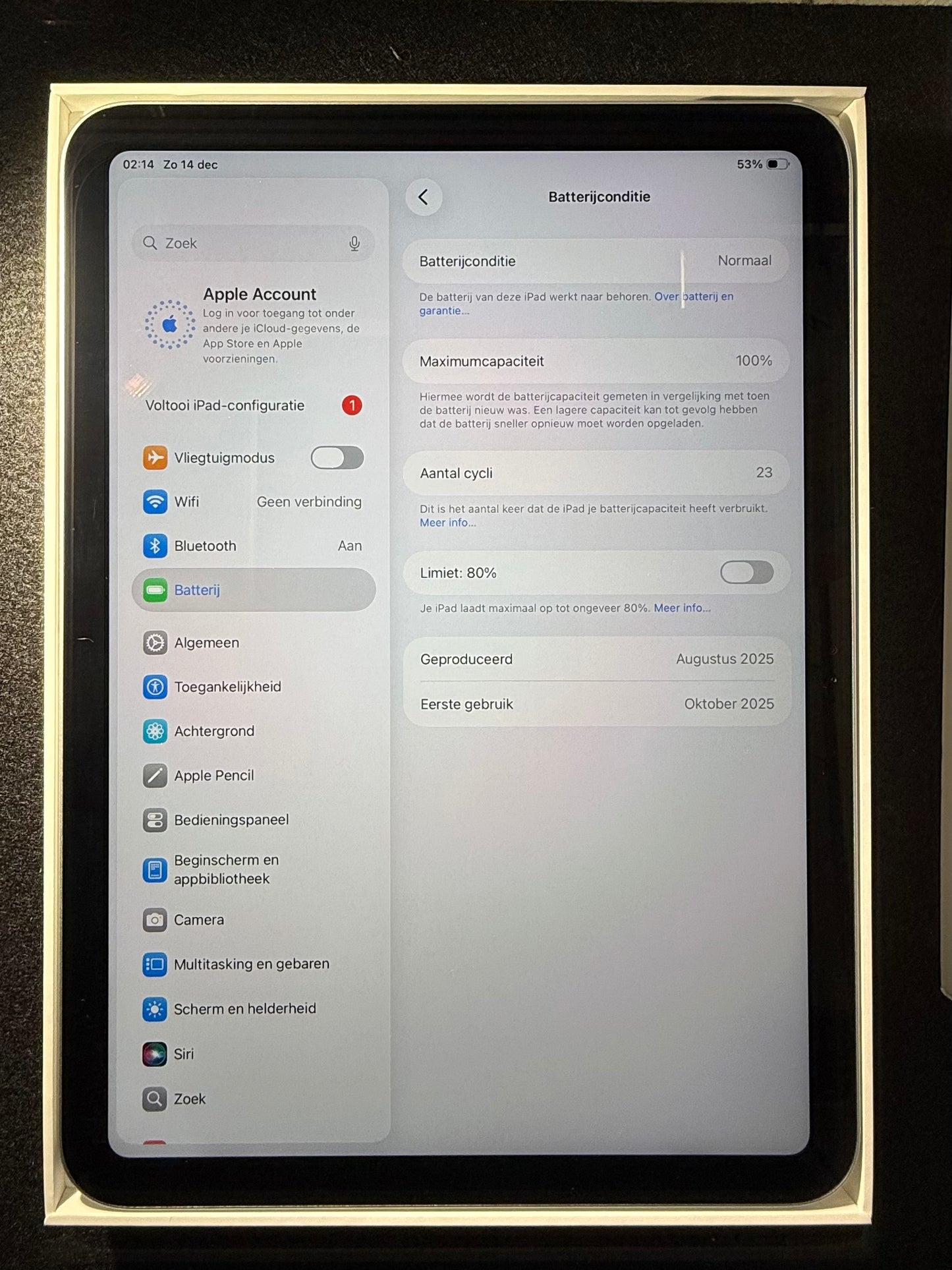 iPad A16 (2025) 128GB Wifi (UITSTEKEND)