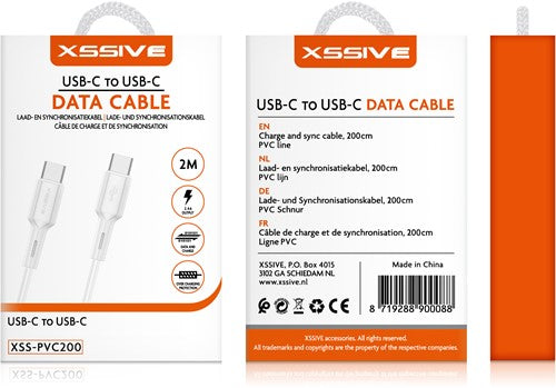 Usb-C to Usb-C 2m kabel