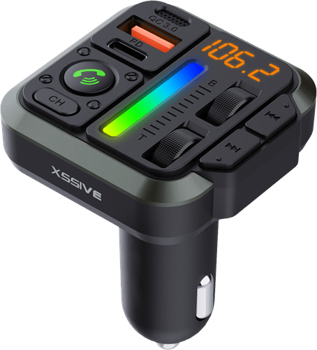 Bluetooth transmitter auto met 12V en USB aansluiting – stream draadloos muziek en bel handsfree