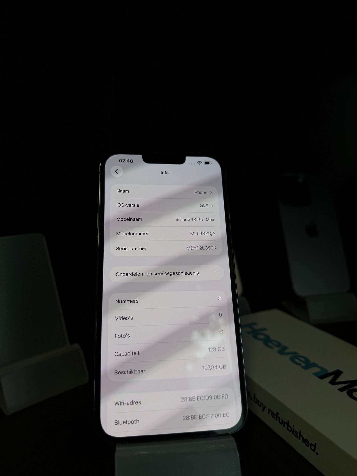 iPhone 13 Pro Max 128GB (Uitstekend) Nieuwe Batterij
