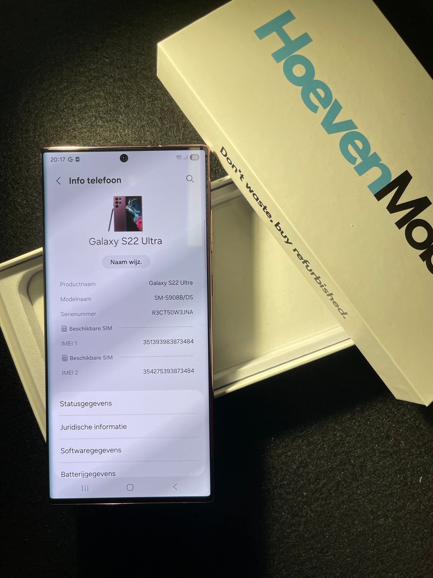Samsung S22 Ultra 128GB (ZEER GOED)