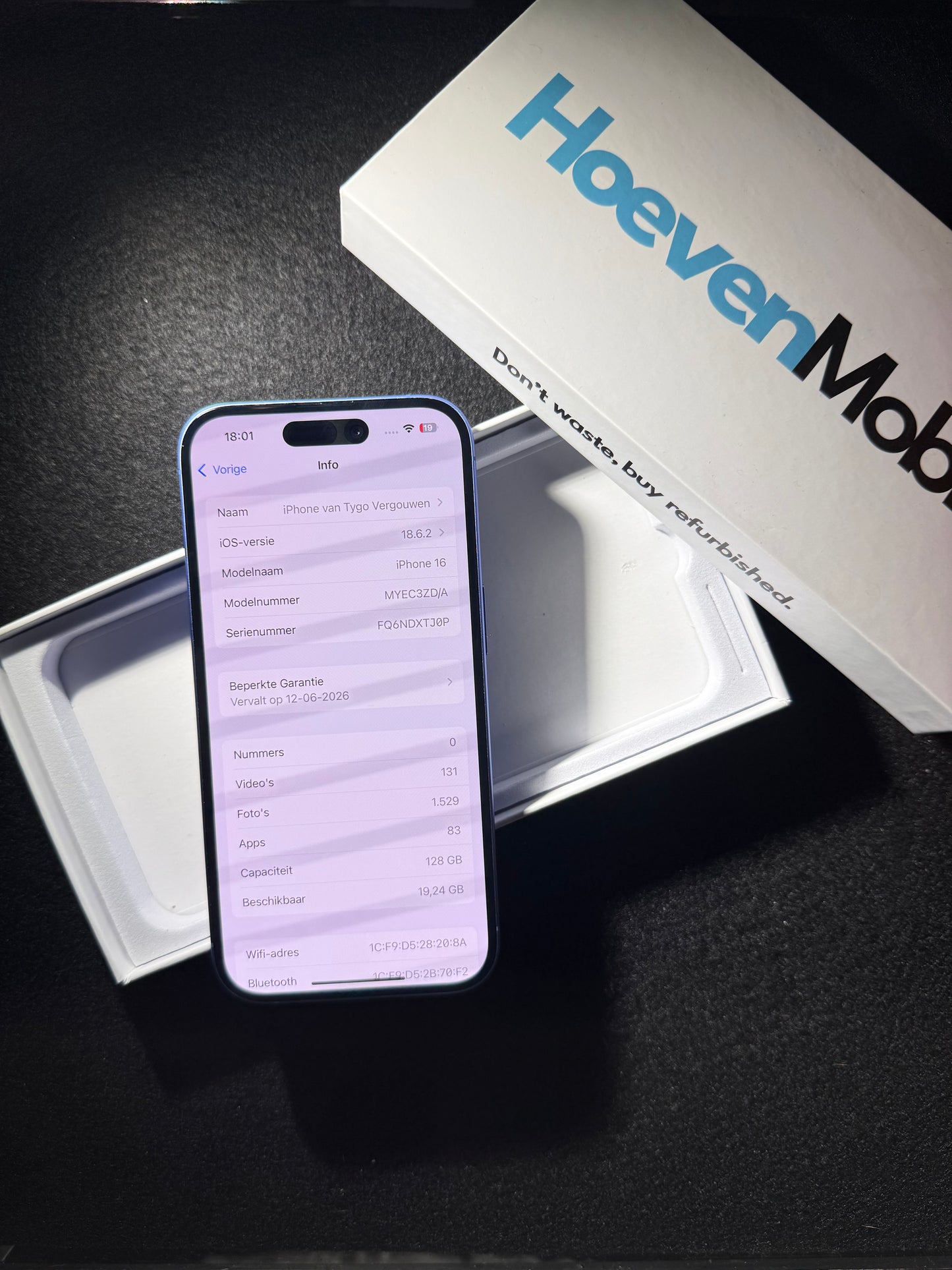 iPhone 16 128GB (UITSTEKEND)