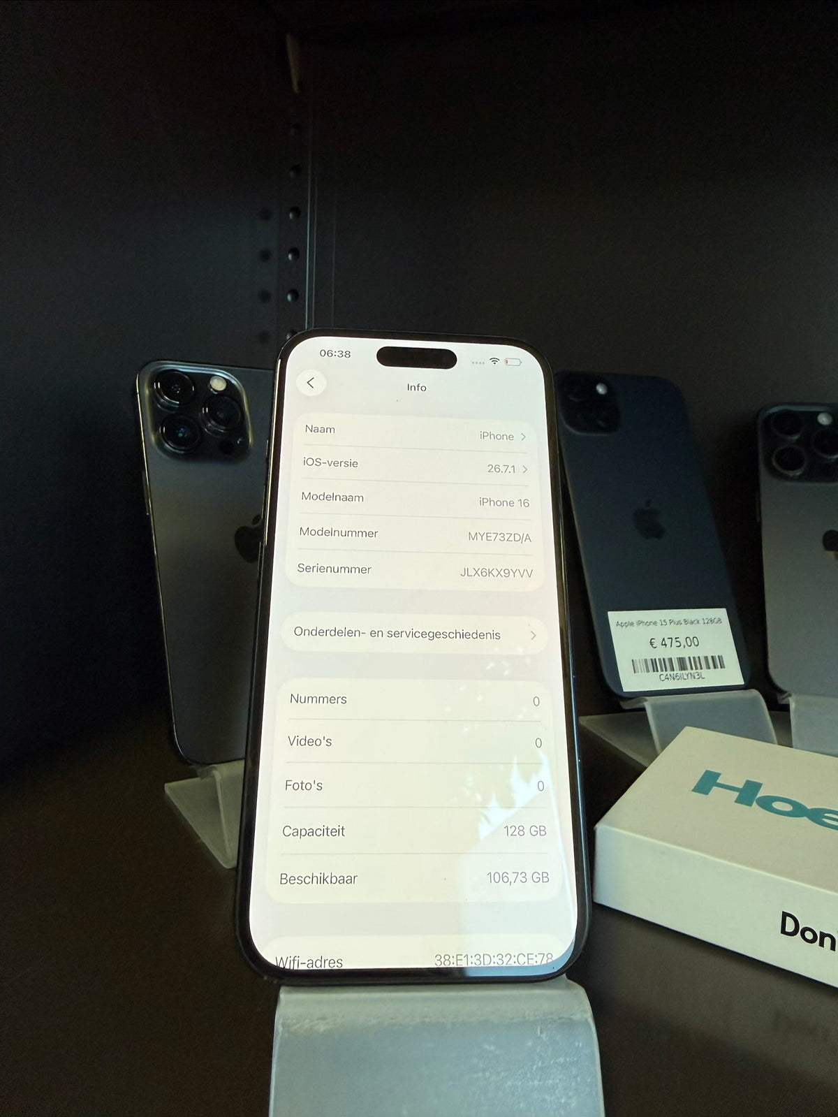 iPhone 16 128GB (Zeer Goed)